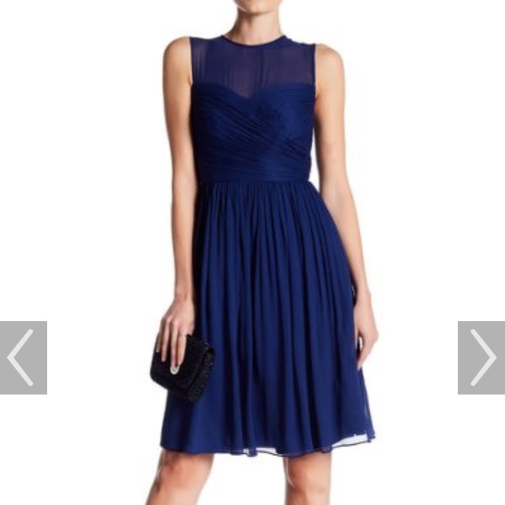 J Crew SILK CHIFFON beautiful - blue